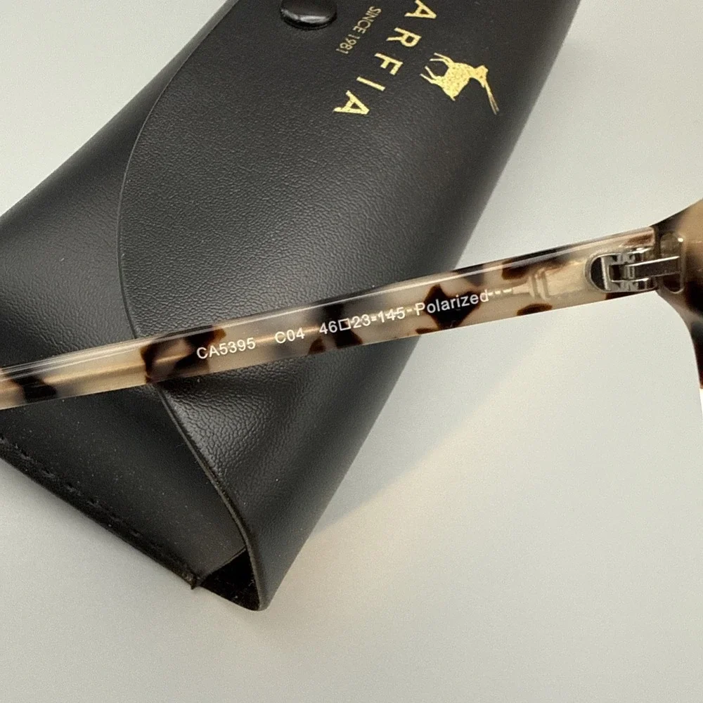 Carfia Ca5395 Authentic tortoise Italian Sunglasses 46-23-145 & Case & Cloth NWT